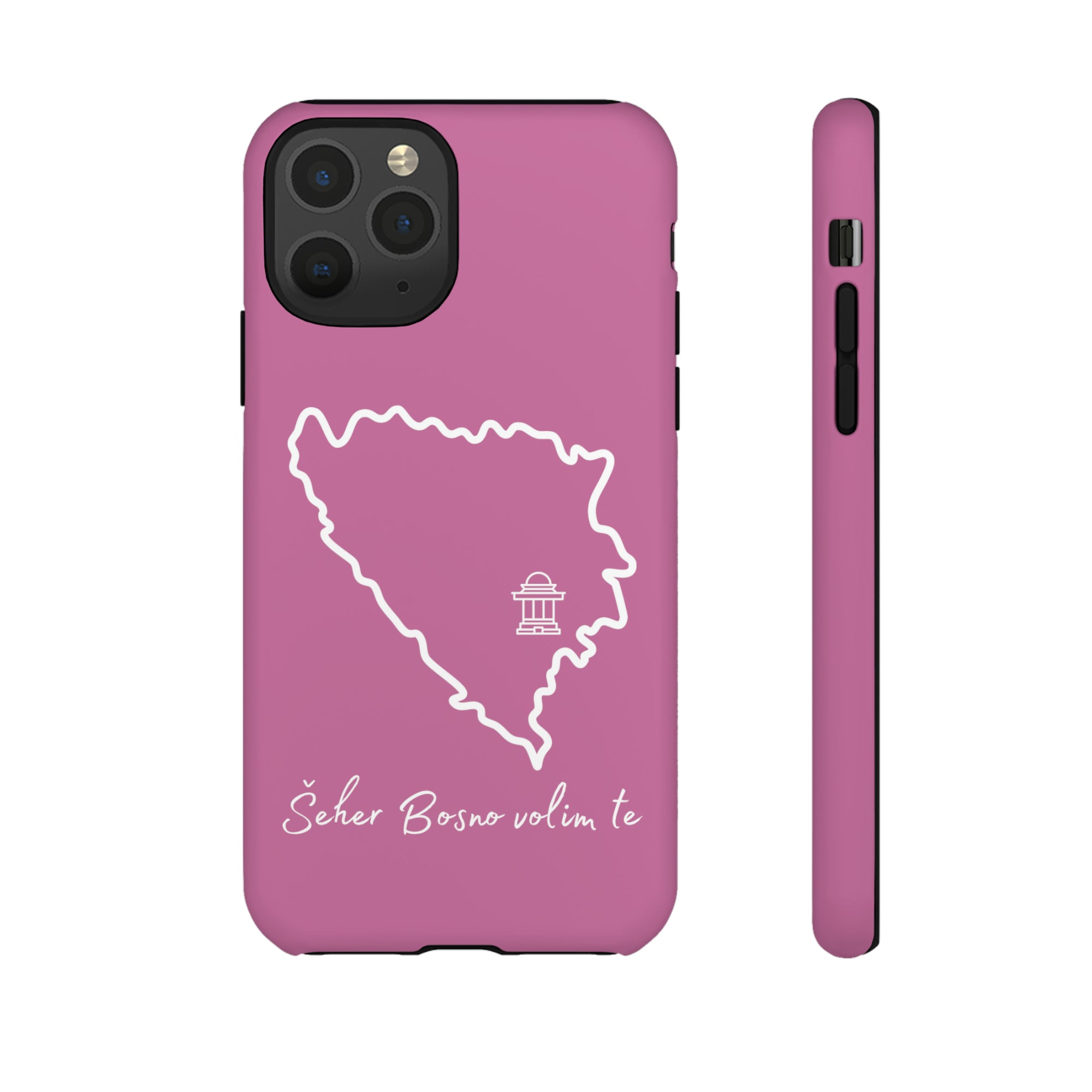 Šeher Bosno Volim Te Phone Case - Light Pink