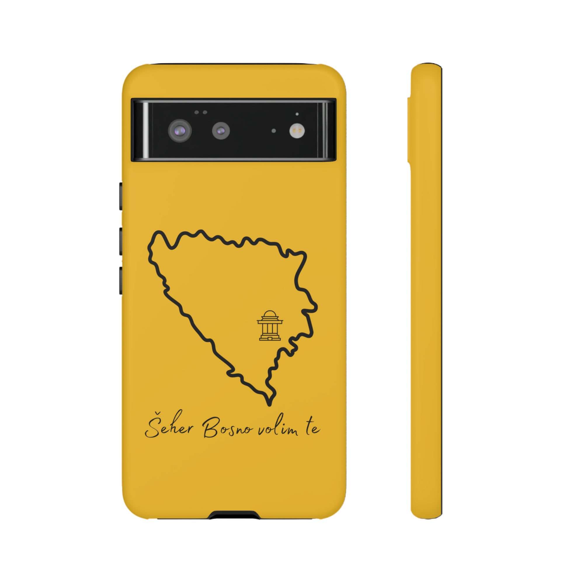 Šeher Bosno Volim Te Phone Case - Yellow