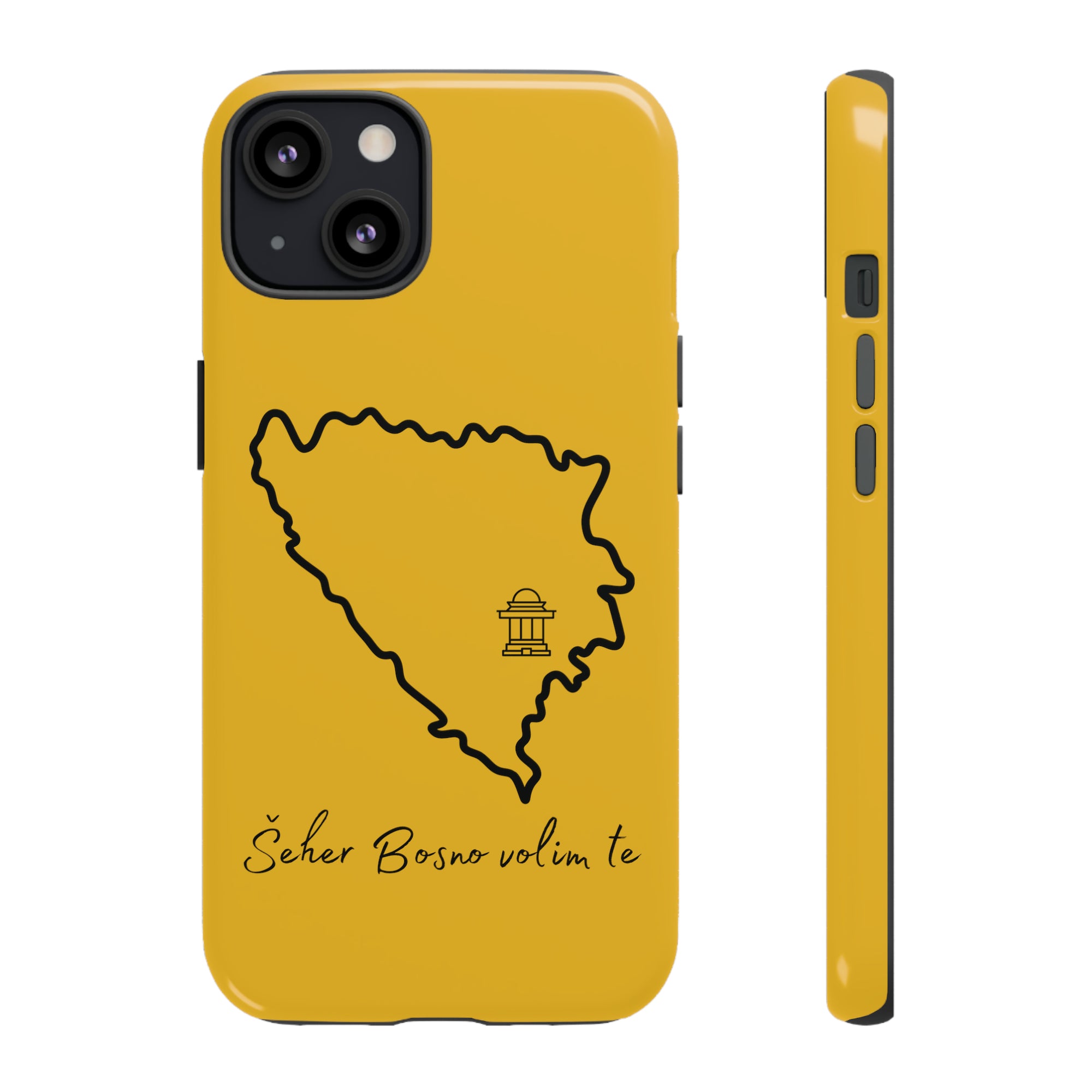 Šeher Bosno Volim Te Phone Case - Yellow