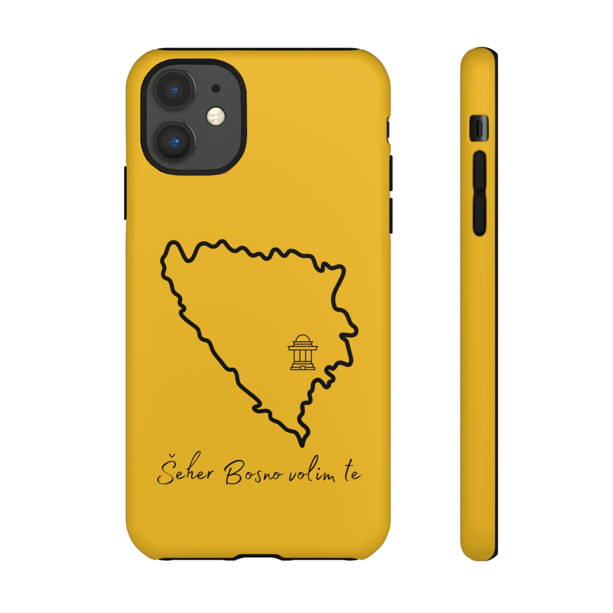 Šeher Bosno Volim Te Phone Case - Yellow