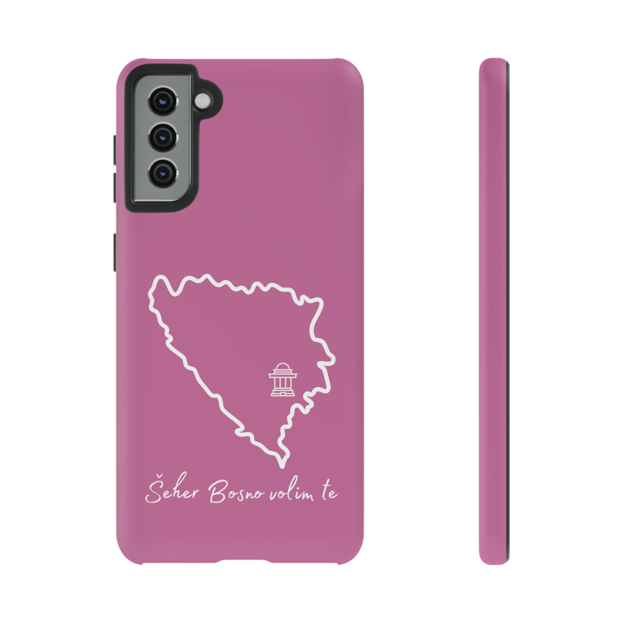 Šeher Bosno Volim Te Phone Case - Light Pink