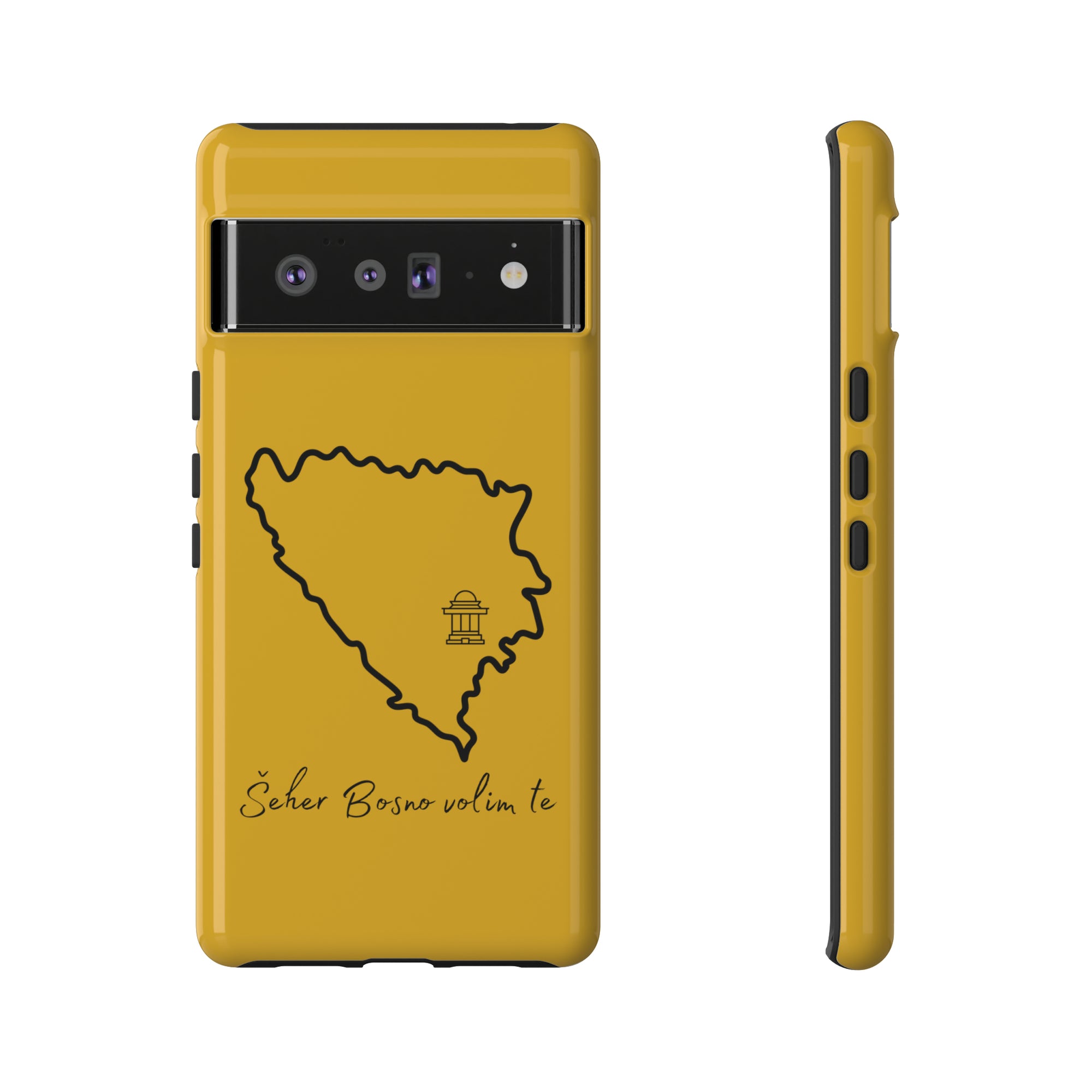 Šeher Bosno Volim Te Phone Case - Yellow