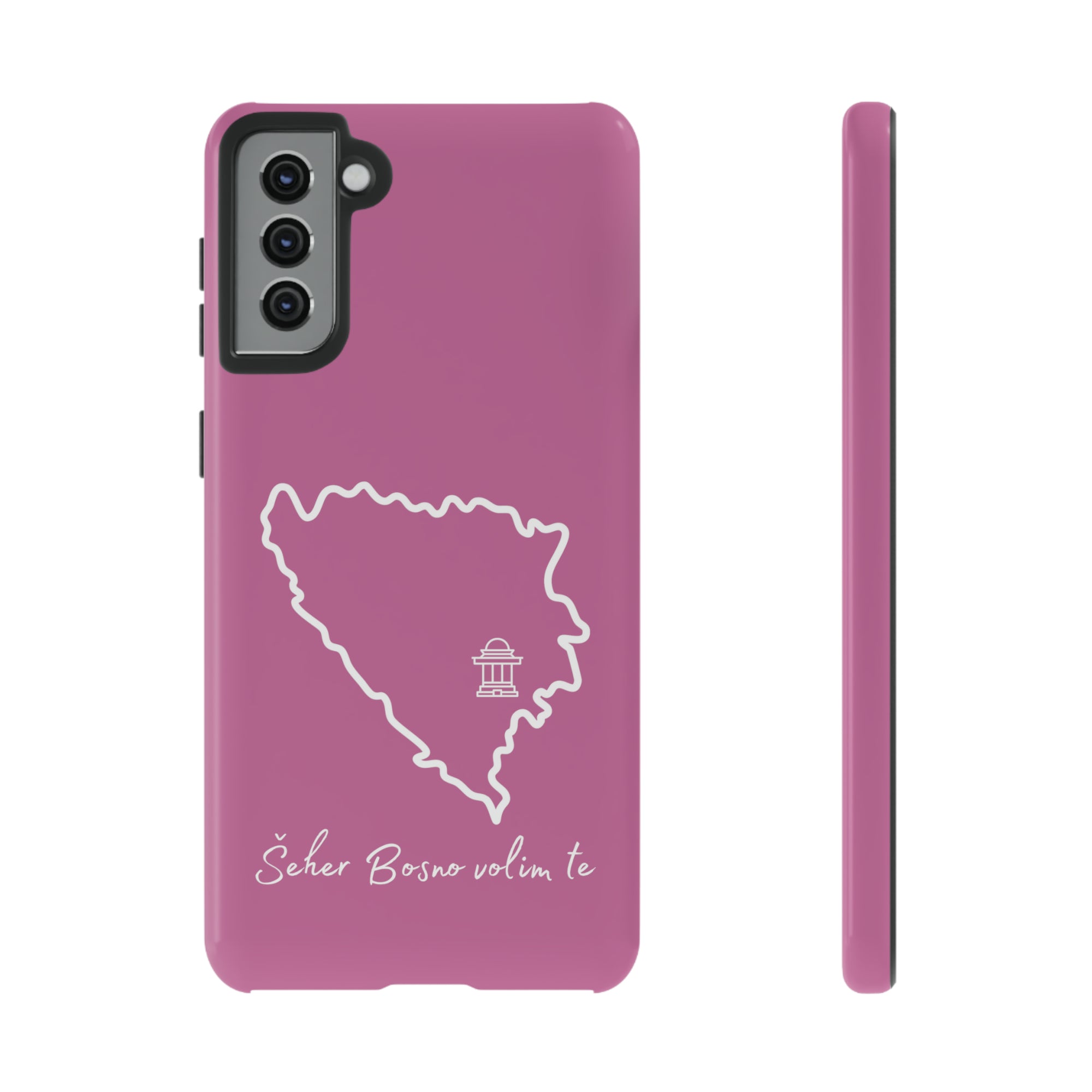 Šeher Bosno Volim Te Phone Case - Light Pink