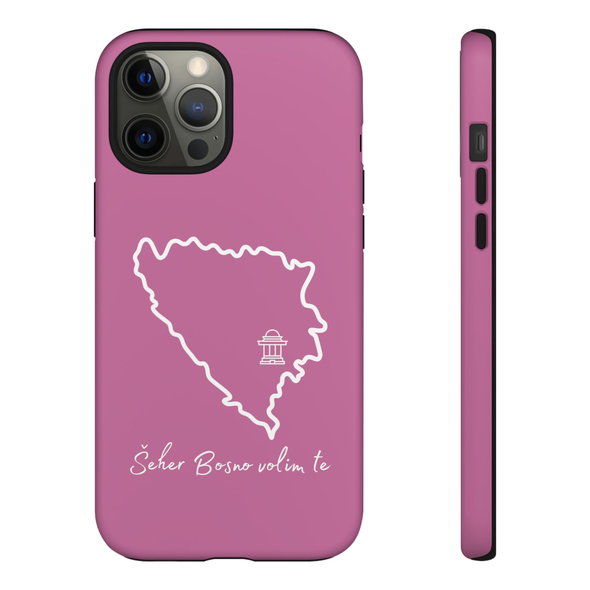 Šeher Bosno Volim Te Phone Case - Light Pink