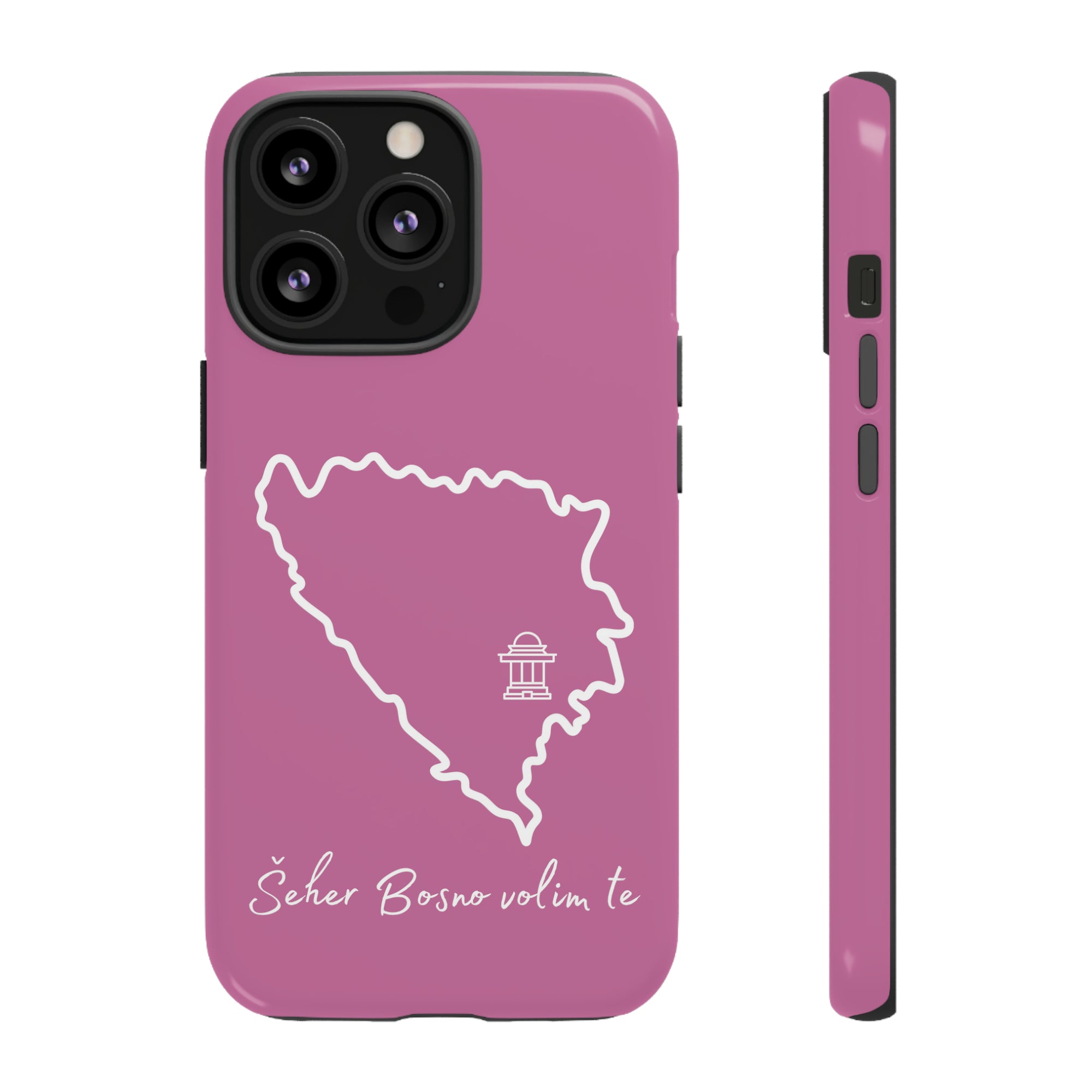 Šeher Bosno Volim Te Phone Case - Light Pink