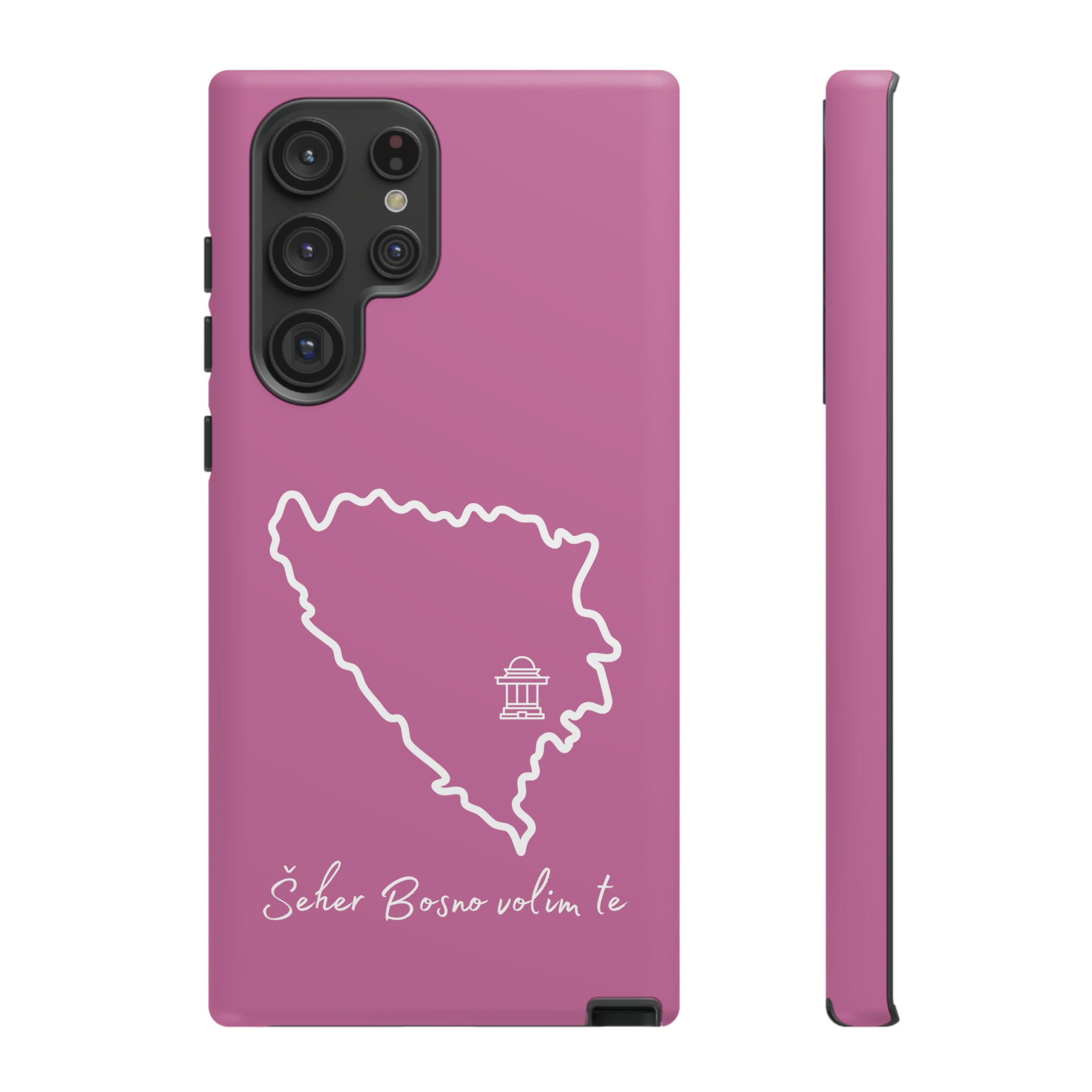 Šeher Bosno Volim Te Phone Case - Light Pink