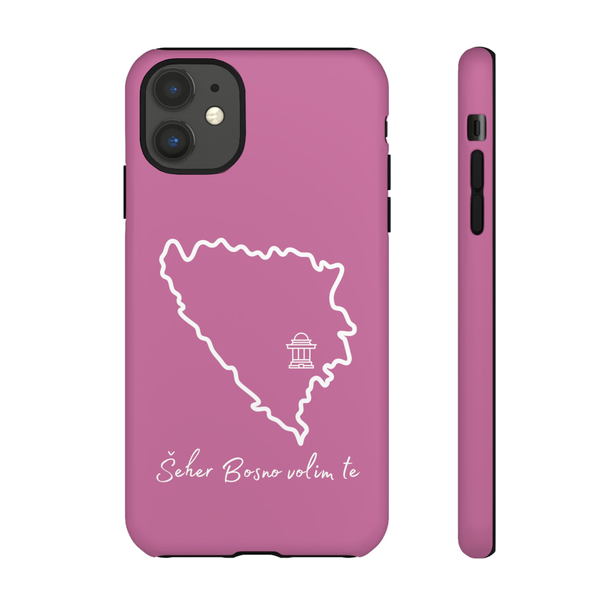 Šeher Bosno Volim Te Phone Case - Light Pink