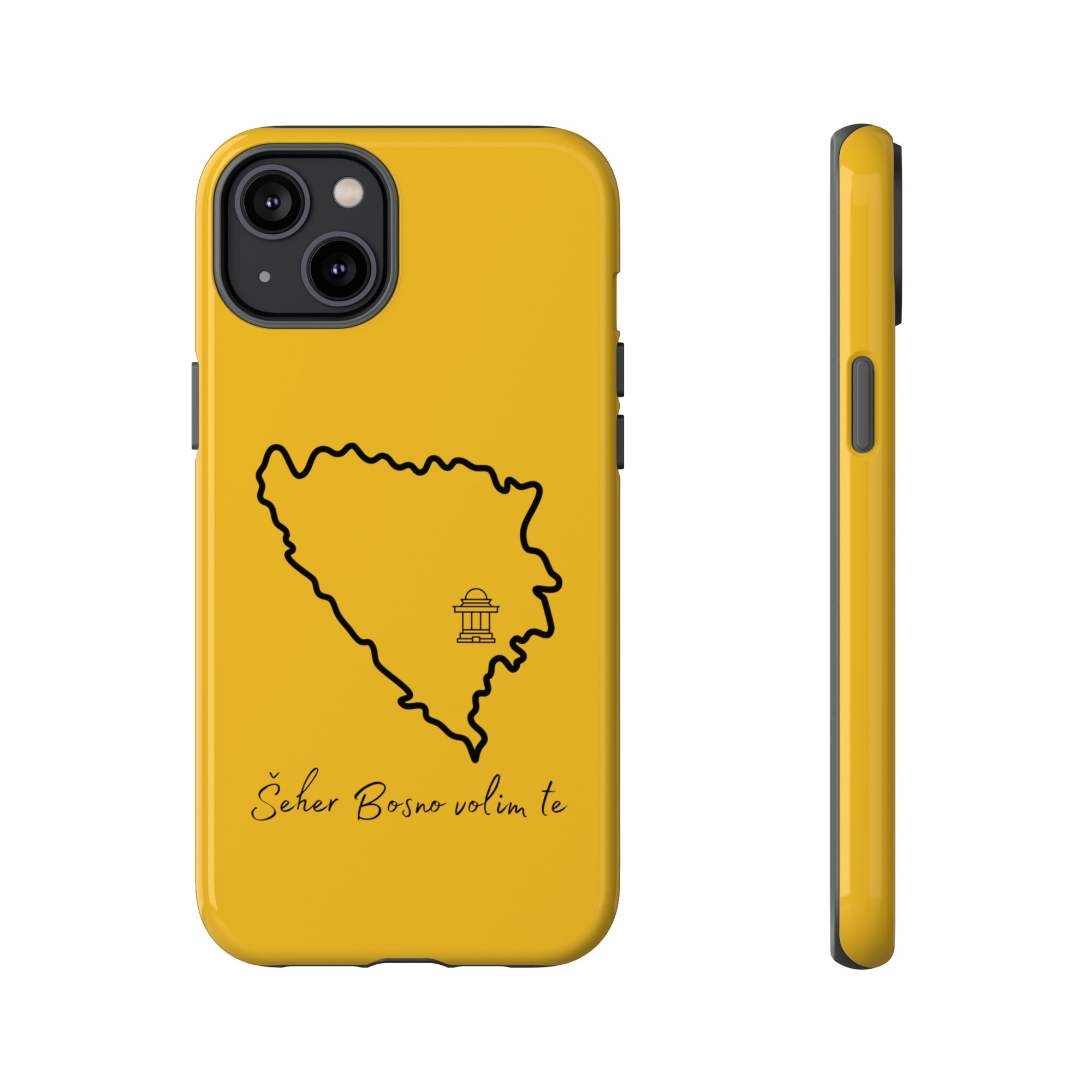 Šeher Bosno Volim Te Phone Case - Yellow