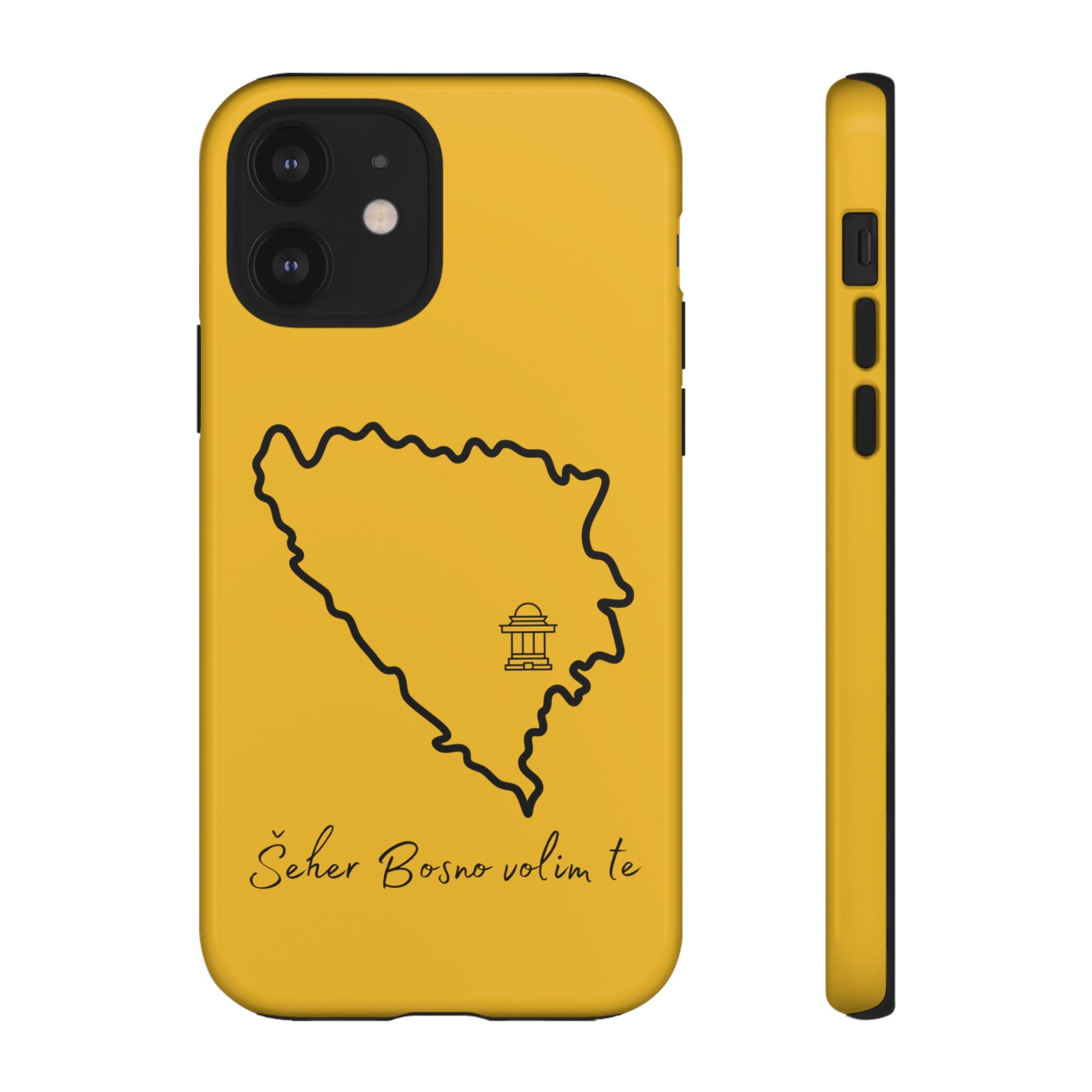 Šeher Bosno Volim Te Phone Case - Yellow