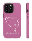 Šeher Bosno Volim Te Phone Case - Light Pink