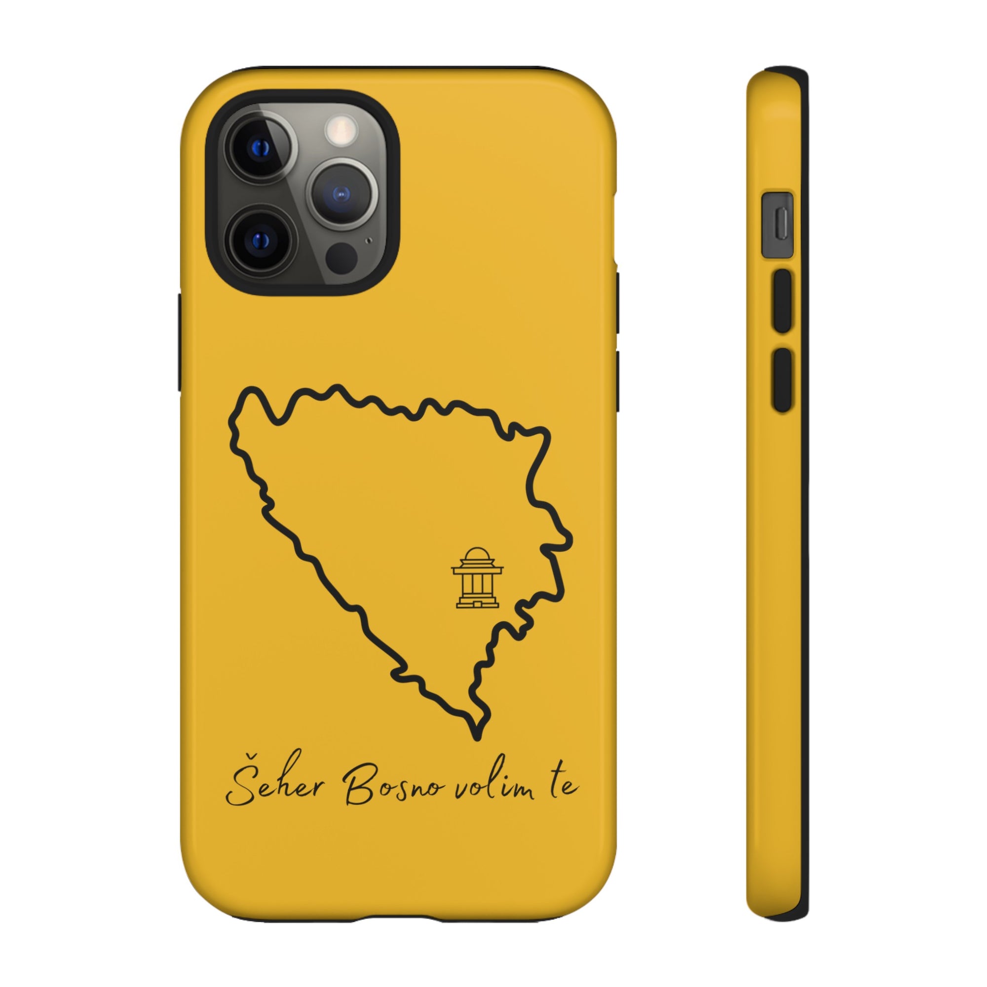 Šeher Bosno Volim Te Phone Case - Yellow