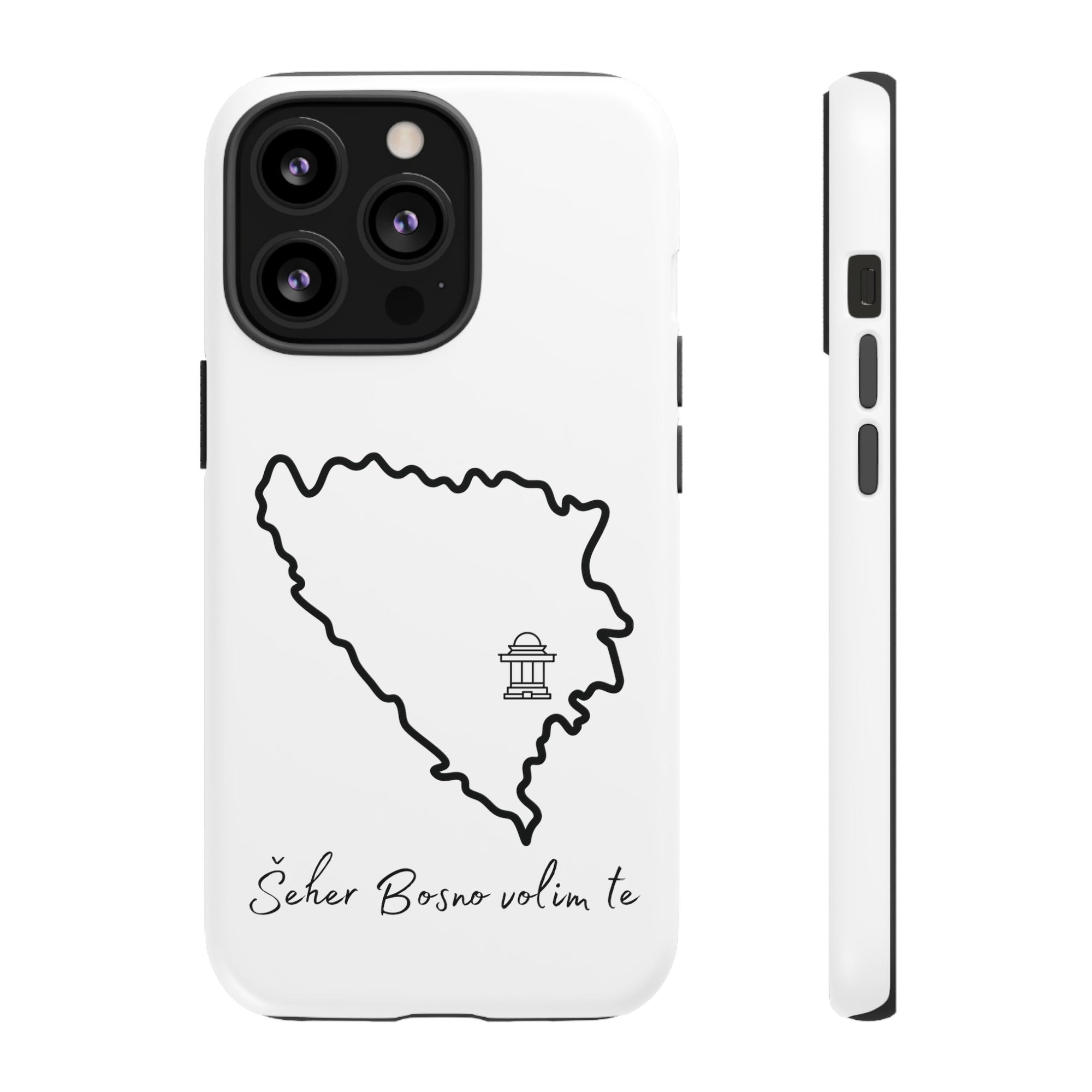 Šeher Bosno Volim Te Phone Case - White