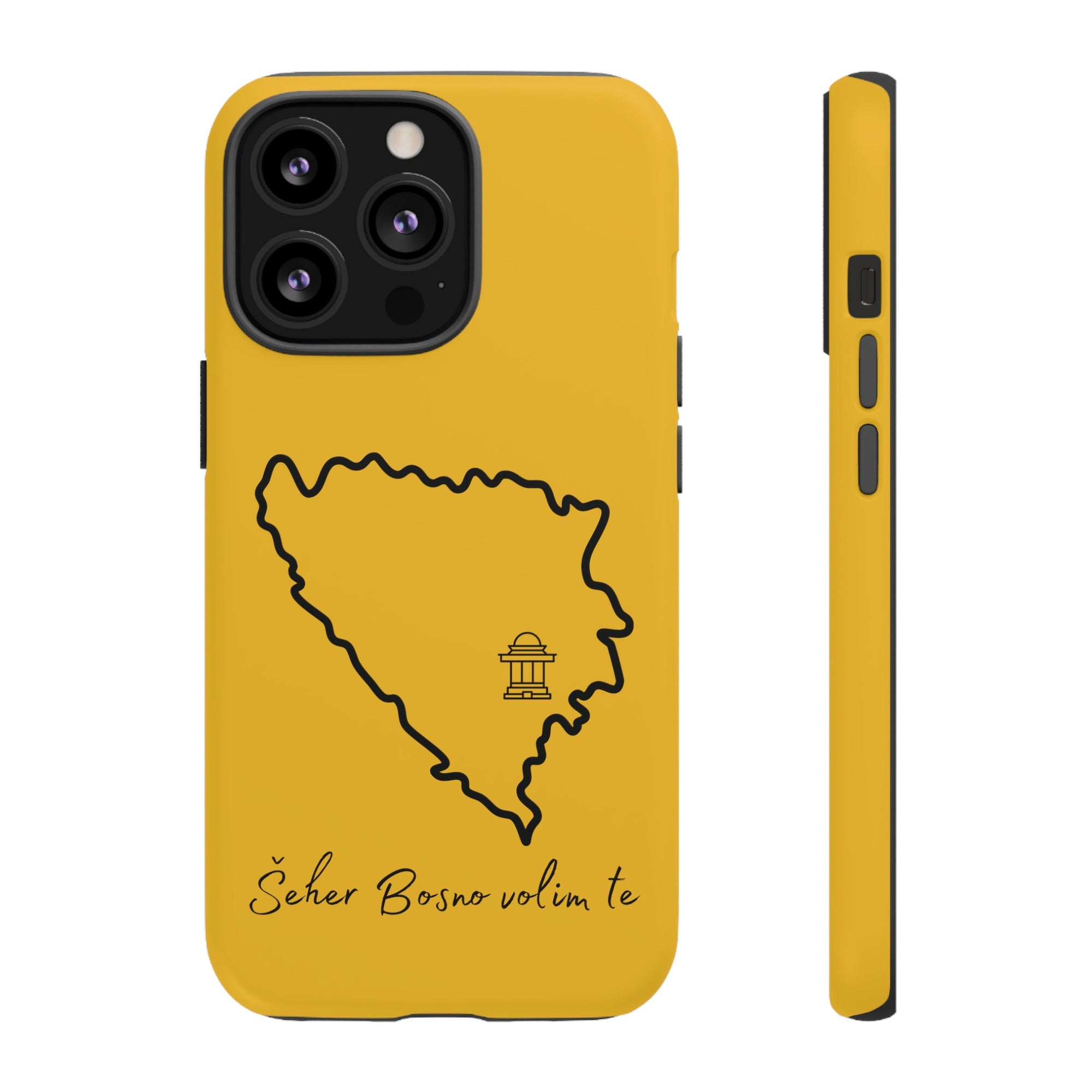 Šeher Bosno Volim Te Phone Case - Yellow