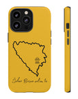 Šeher Bosno Volim Te Phone Case - Yellow